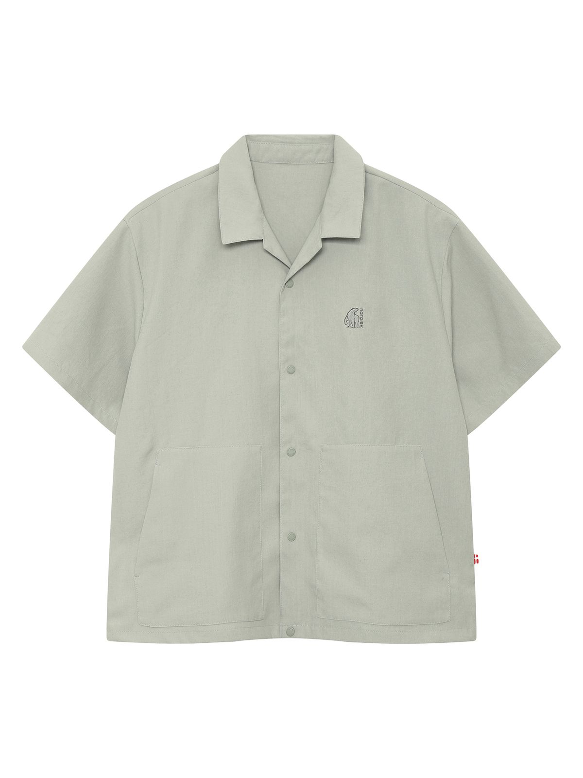 노르디스크(NORDISK) 휘게 프리미엄 포켓 반팔 셔츠 - M_Light Khaki