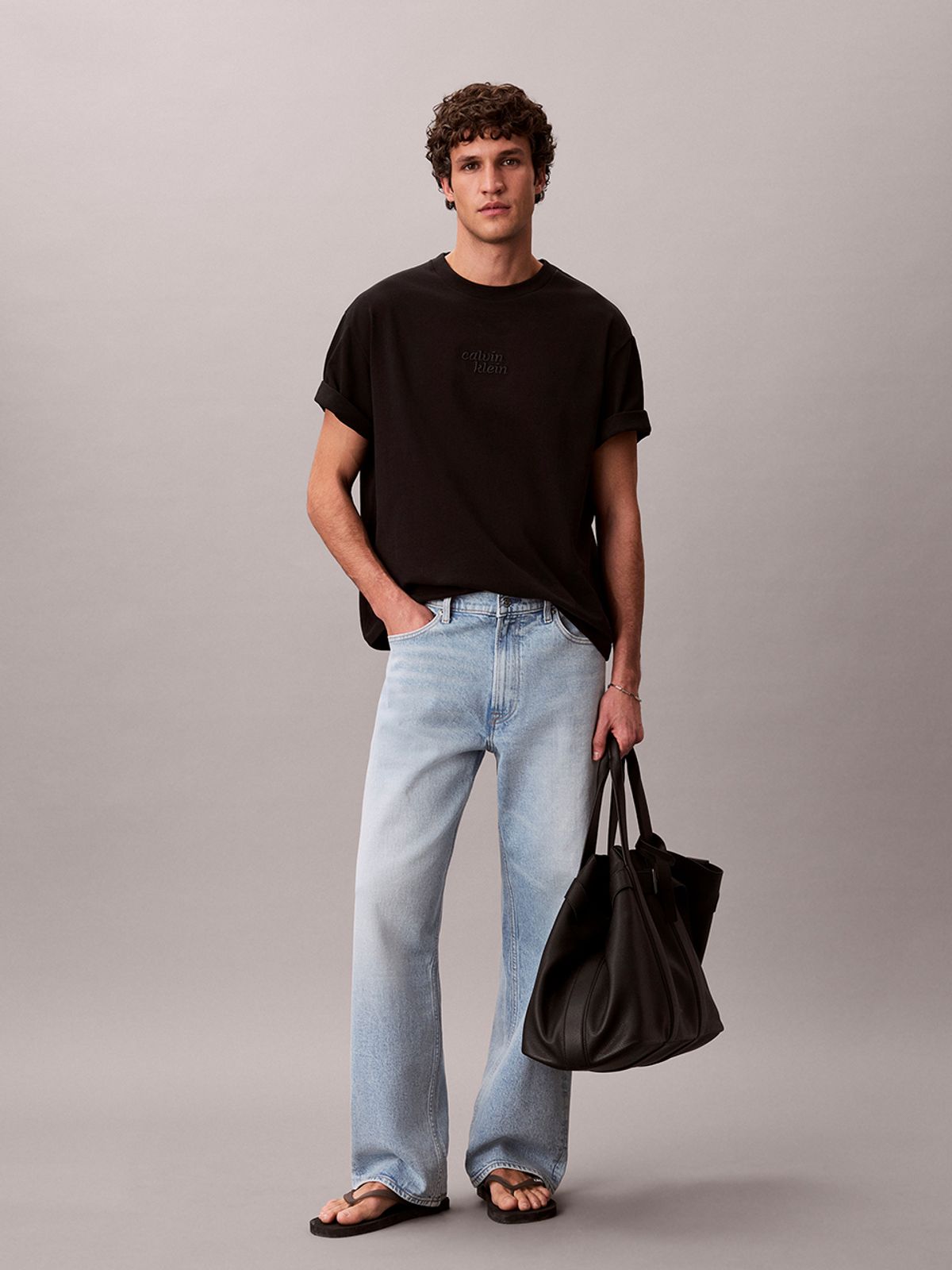 캘빈클라인 진(CALVIN KLEIN JEANS) 헤비 오픈엔드 저지 그래픽 티 4RG248G UB1
