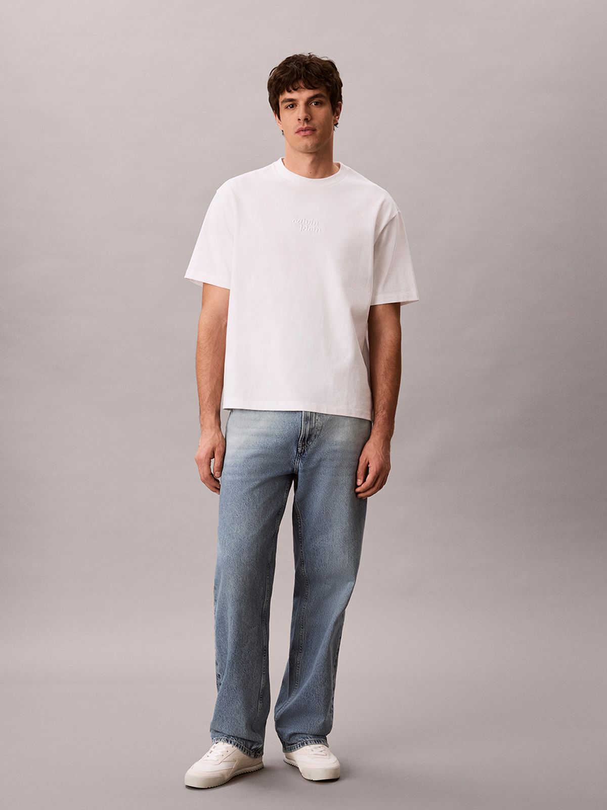 캘빈클라인 진(CALVIN KLEIN JEANS) 헤비 오픈엔드 저지 그래픽 티 4RG248G YAF