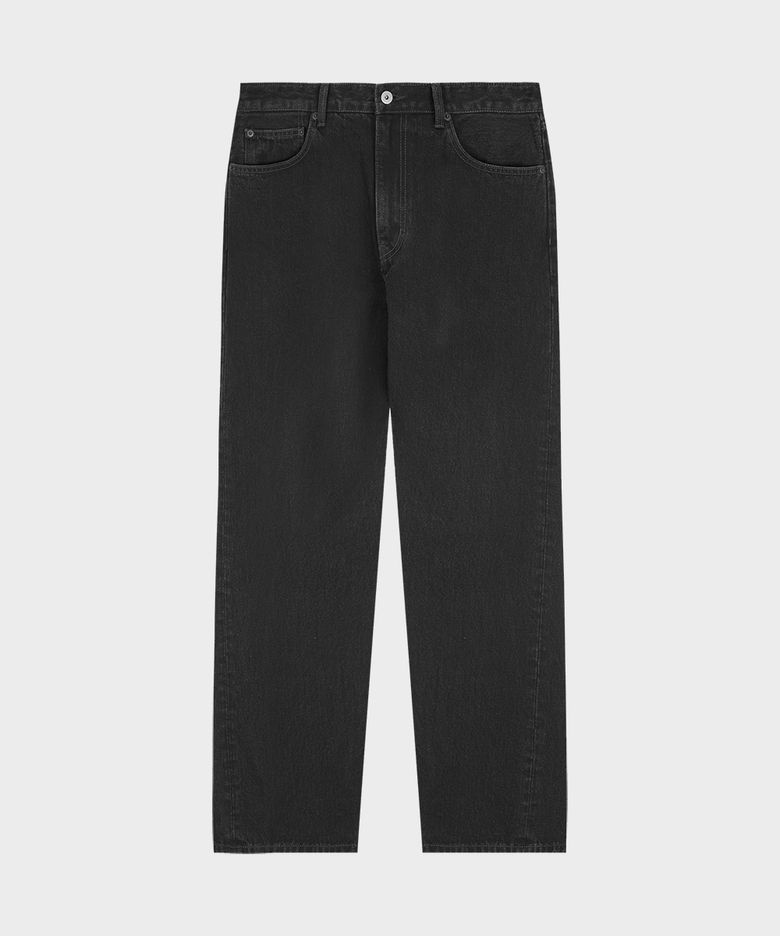 Regular Fit Denim Pants Black