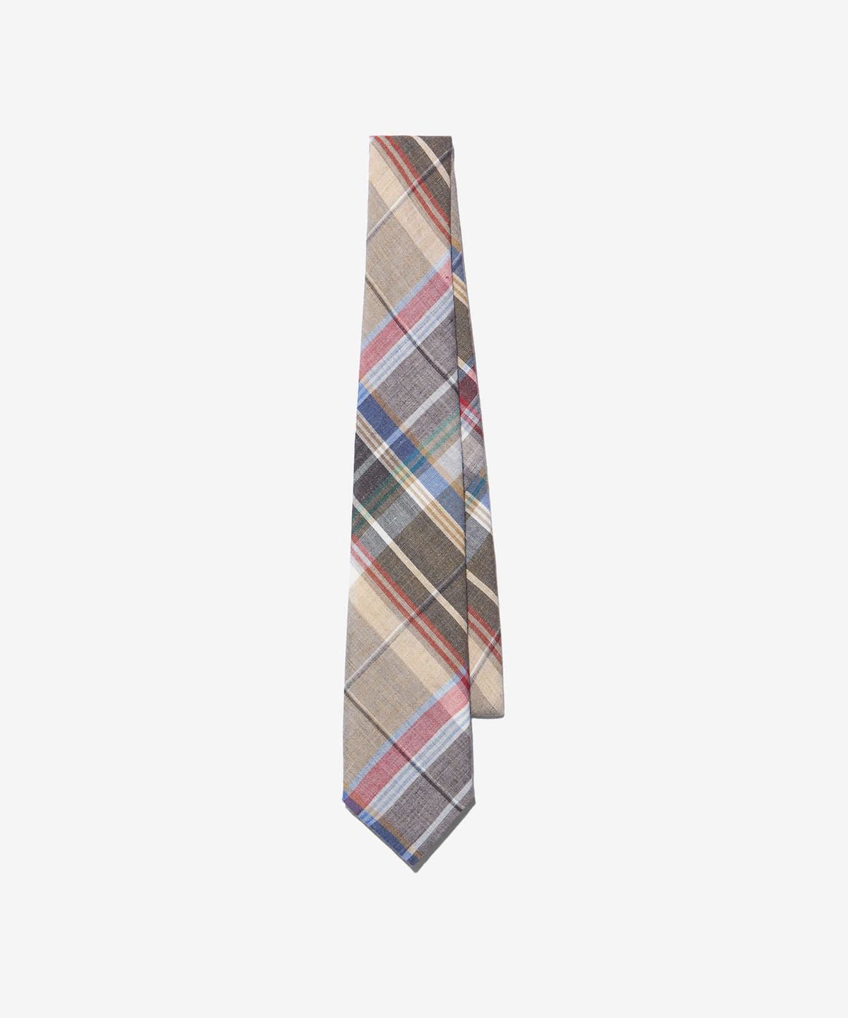 노아(NOAH) (U) 린넨 플레이드 넥타이 브라운 플레이드 LINEN PLAID NECKTIE BROWN PLAID