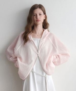 esy rainy hoodie jacket (peach)