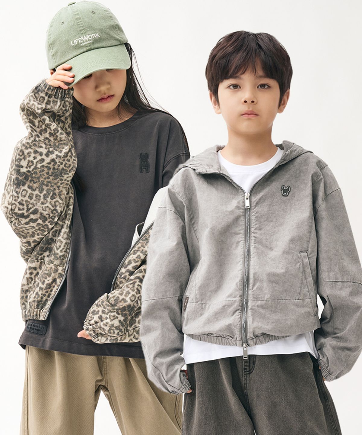 라이프워크 키즈(LIFEWORK KIDS) 키즈) 빈티지 러프 후드 점퍼