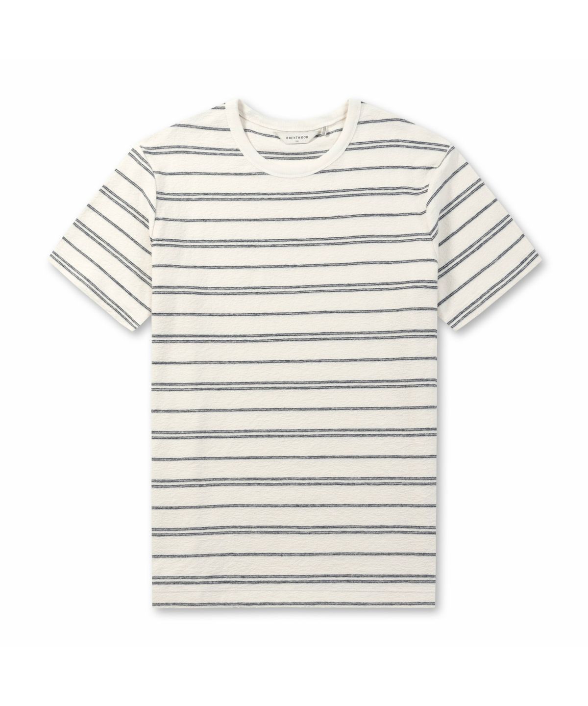 브렌우드(BRENTWOOD) 모던 스트라이프 라운드넥 티셔츠 BRTAM26551IVX