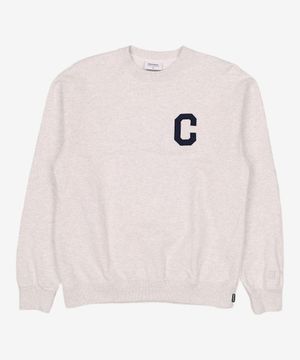 22S/S C 로고 맨투맨 라이트 그레이 M