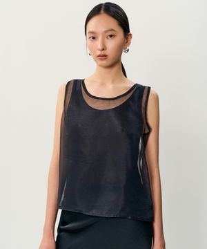hegg sleeveless blouse _ Black