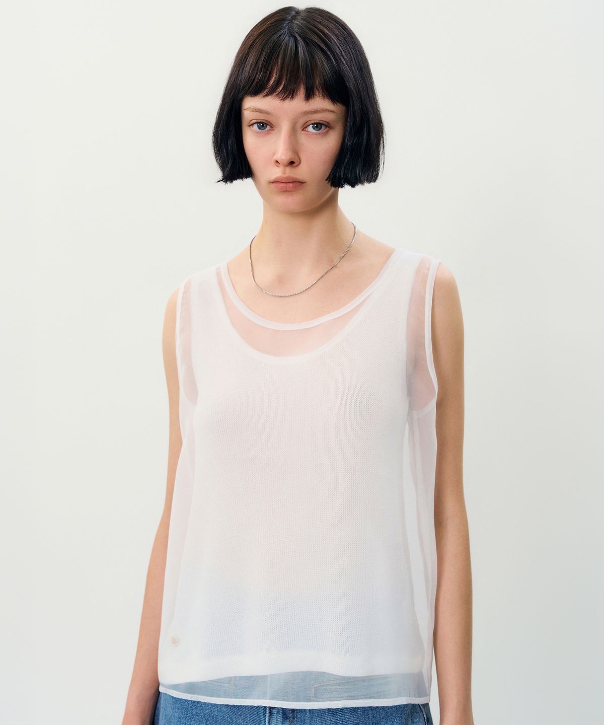 메이버유(MAYVERU) hegg sleeveless blouse _ Ivory