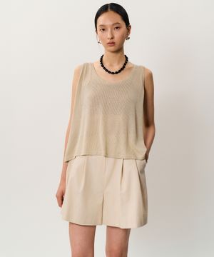 vinny linen sleeveless _ Beige