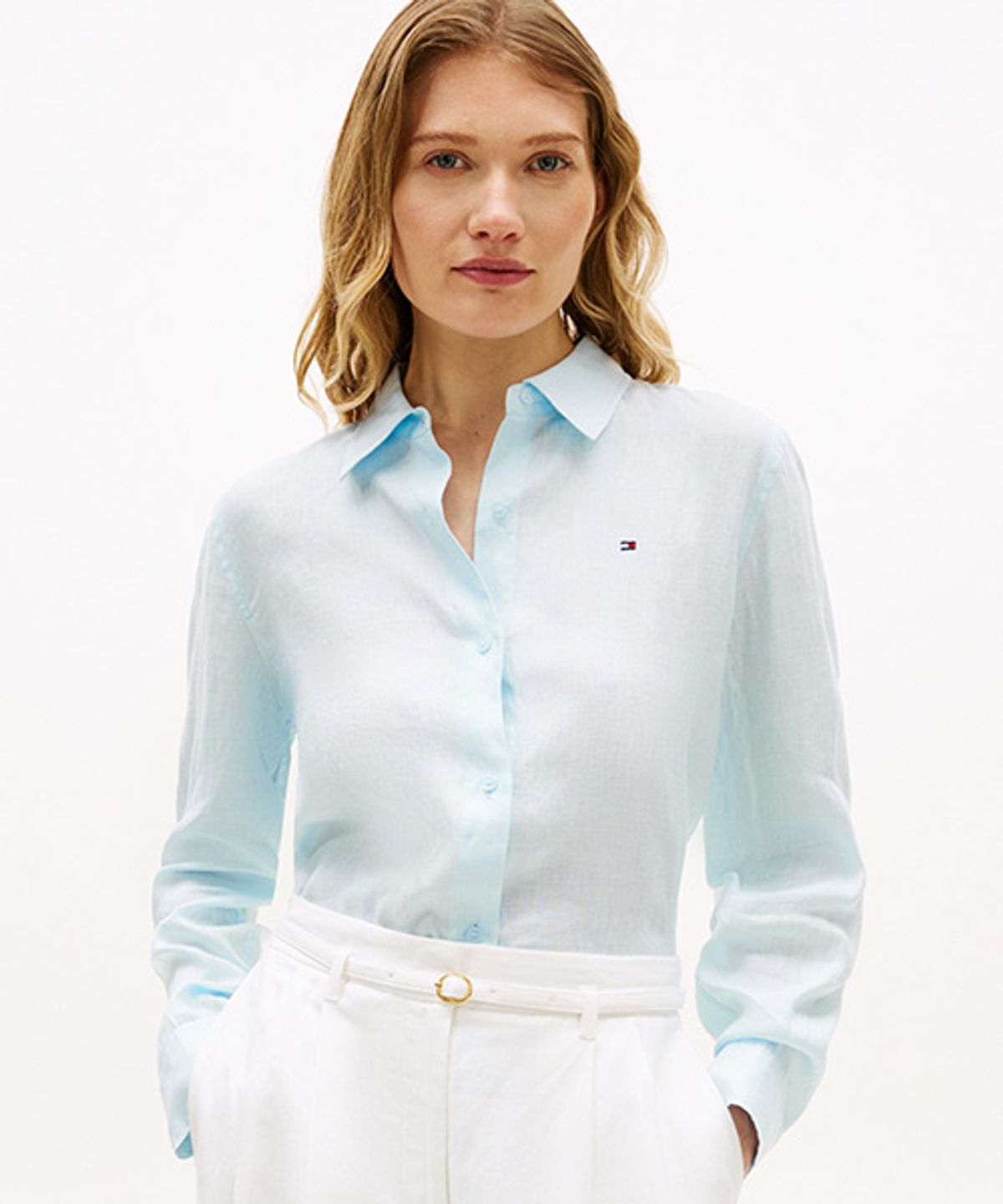 타미힐피거(TOMMY HILFIGER) 베이직 린넨 셔츠 (T22G3WSH081WT1CYR)