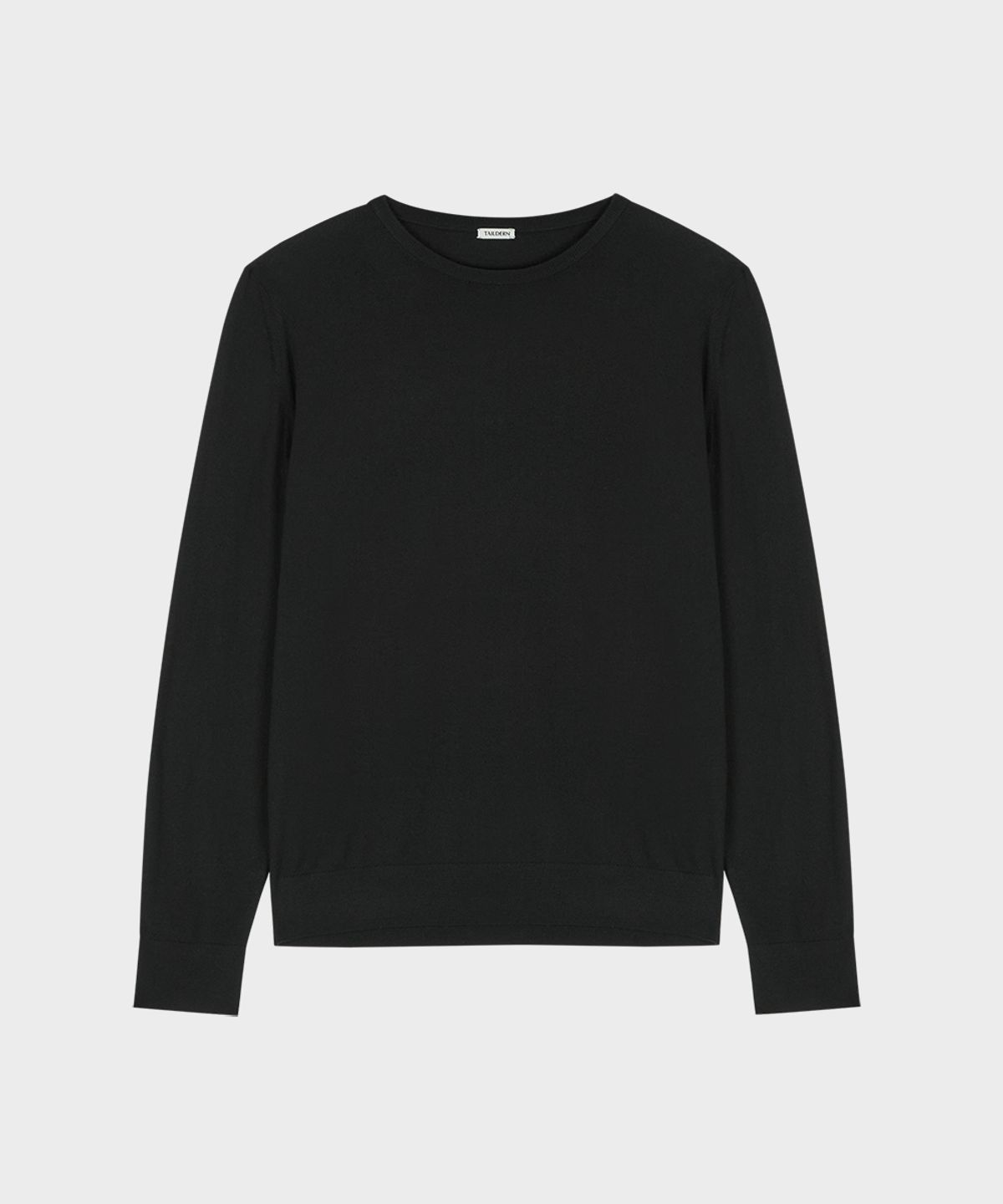 테일던(TAILDERN) Lightweight Wool Crewneck Sweater Black
