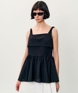 weena sleeveless blouse _ Black