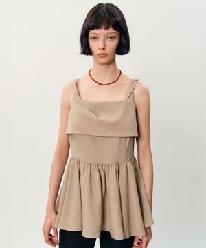weena sleeveless blouse _ Beige