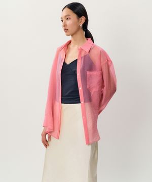 deia cross blouse _ PINK