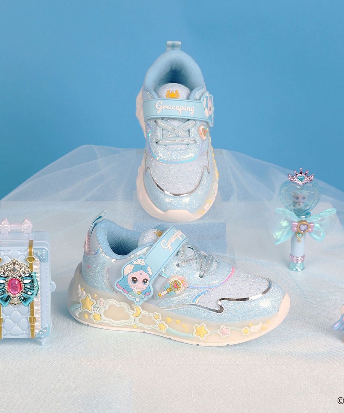 슈마커 키즈(SHOEMARKERKIDS) 캐치티니핑 LED 운동화 (0098428) WV25318 BL