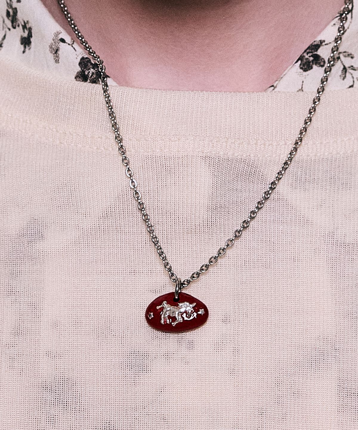 엔프프(NFF) guardian necklace-red