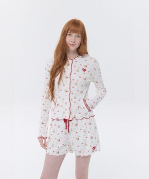 키르시 멜로우 후드 가디건 [화이트]