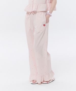키르시 멜로우 러플 포인트 파자마 팬츠 [라이트 핑크]