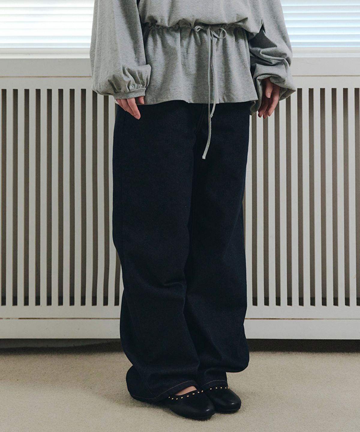 셀리테일즈(CELITAILS) NON FADE SEMI WIDE DENIM PANTS_INDIGO