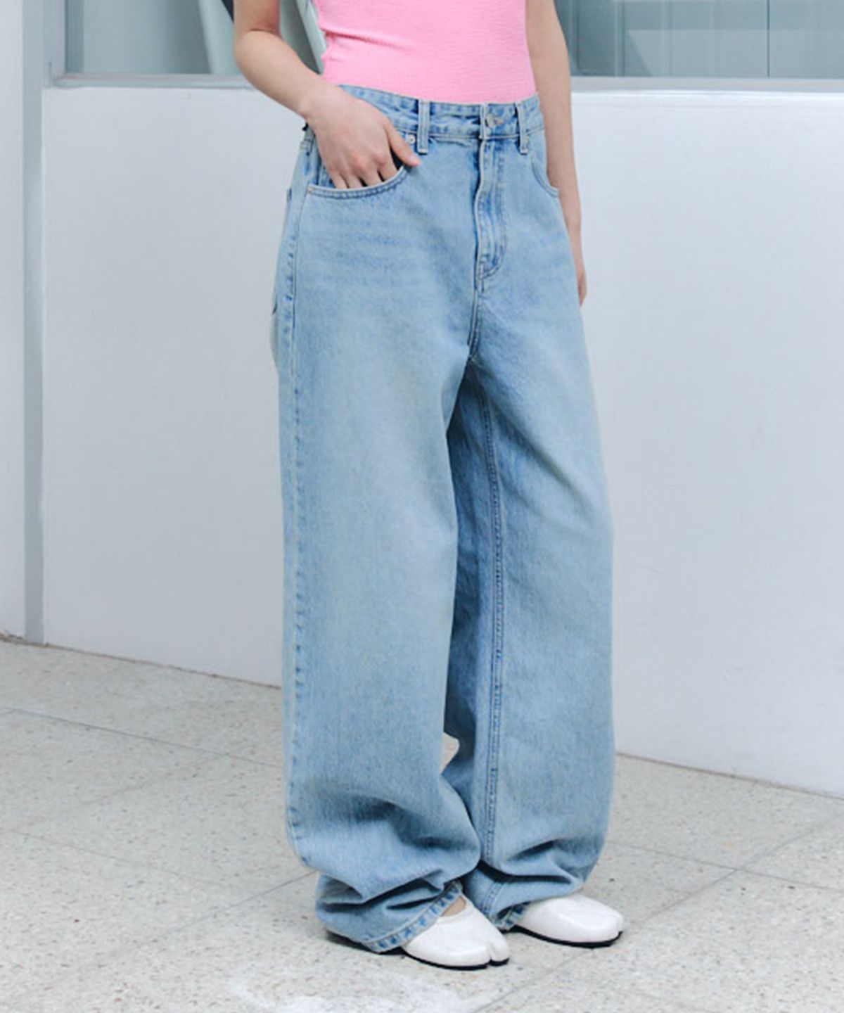 셀리테일즈(CELITAILS) SEMI WIDE DENIM PANTS_BLUE
