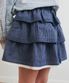CHECK CANCAN RUFFLE MINI SKIRT_NAVY