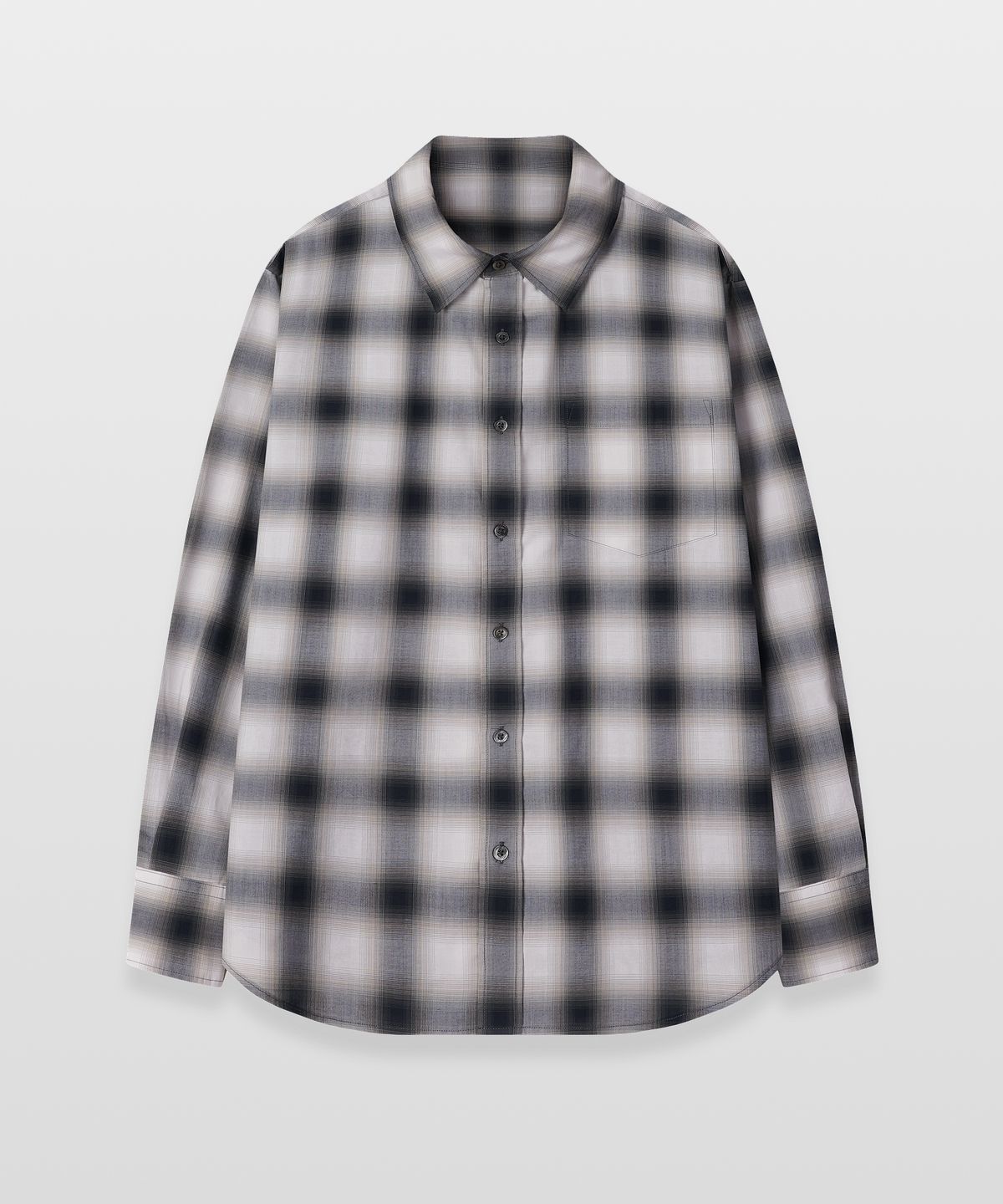 매너그램(MANNERGRAM) [CHAMBRAY 일본 수입원단] 클래식 옴브레 릴렉스드 셔츠