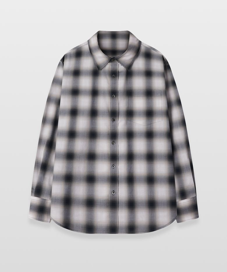 [CHAMBRAY 일본 수입원단] 클래식 옴브레 릴렉스드 셔츠