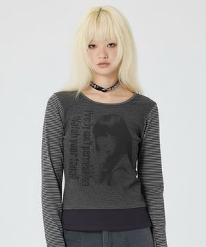 와치 유어 톤 L/S 티 [챠콜]