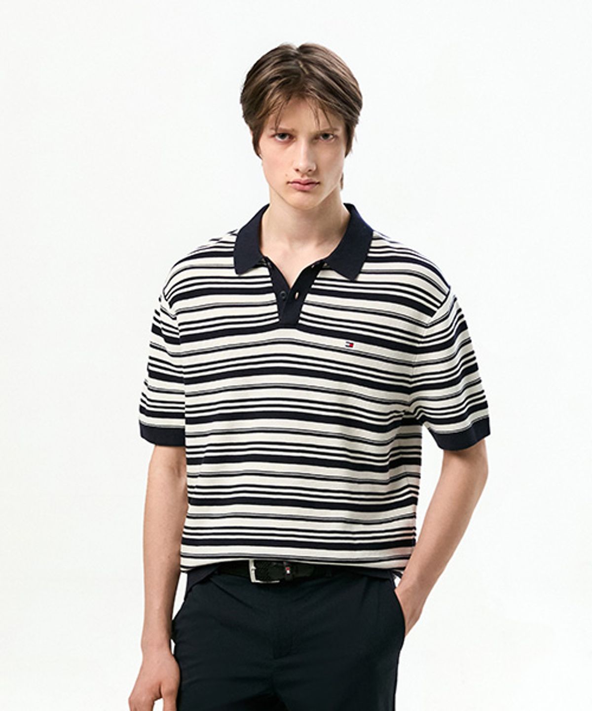타미힐피거(TOMMY HILFIGER) 쿨터치 스트럭쳐 폴로 셔츠 (T12G1KPN280MT20A4)