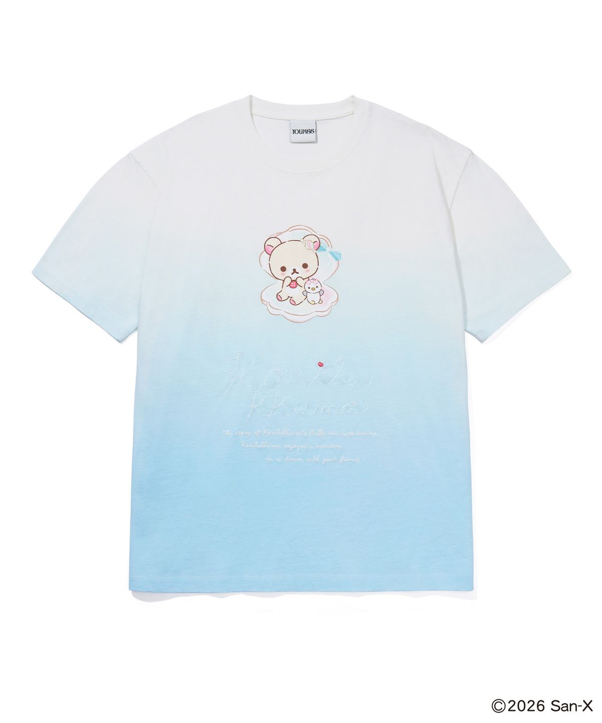 유희(YOUHEE) [KORILAKKUMA] DYEING T-SHIRTS BLUE