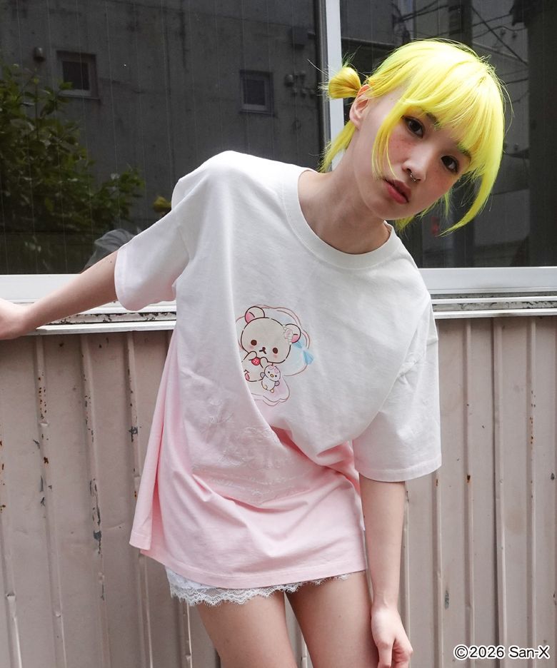 [KORILAKKUMA] DYEING T-SHIRTS PINK