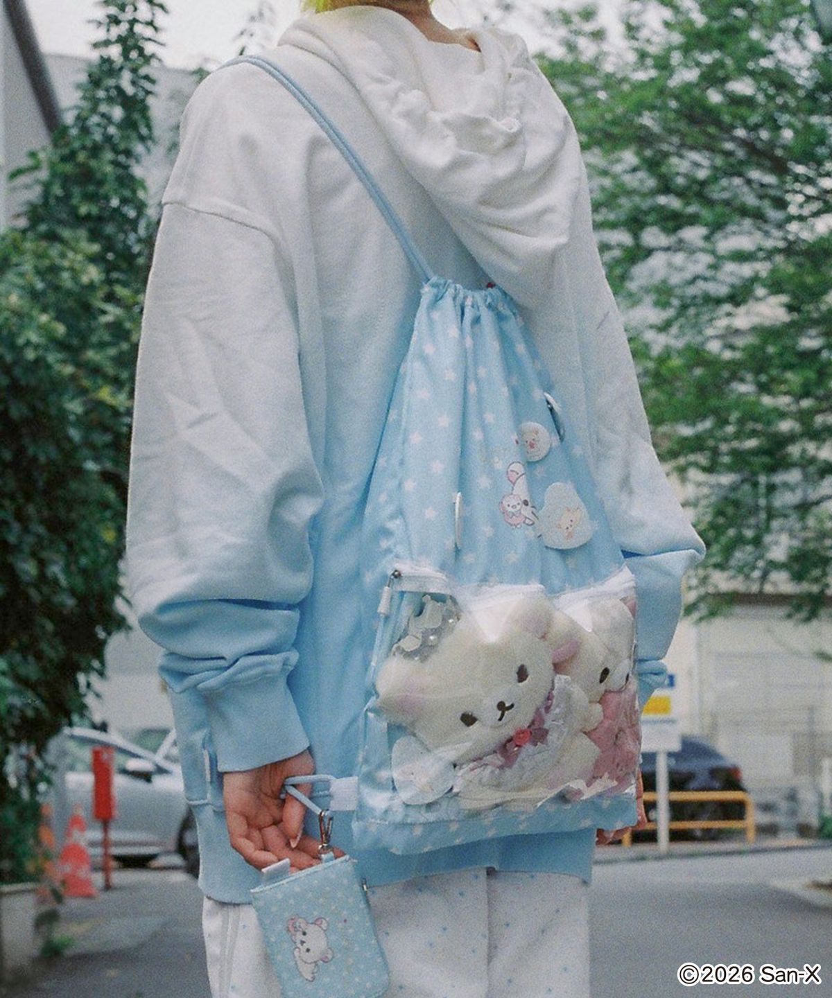 유희(YOUHEE) [KORILAKKUMA] STRING BAG BLUE