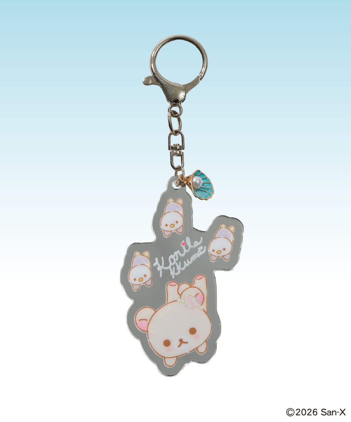 유희(YOUHEE) [KORILAKKUMA] MIRROR KEYRING BLUE
