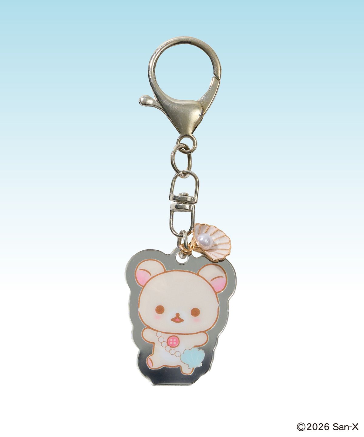 유희(YOUHEE) [KORILAKKUMA] MIRROR KEYRING LIGHT PINK