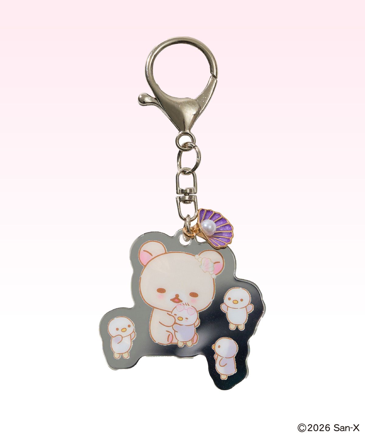 유희(YOUHEE) [KORILAKKUMA] MIRROR KEYRING PURPLE