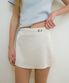 레터즈 사틴 벨트 미니 스커트 ( 크림 )