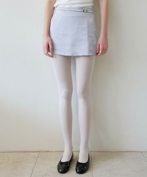 레터즈 사틴 벨트 미니 스커트 ( 그레이라벤더 )