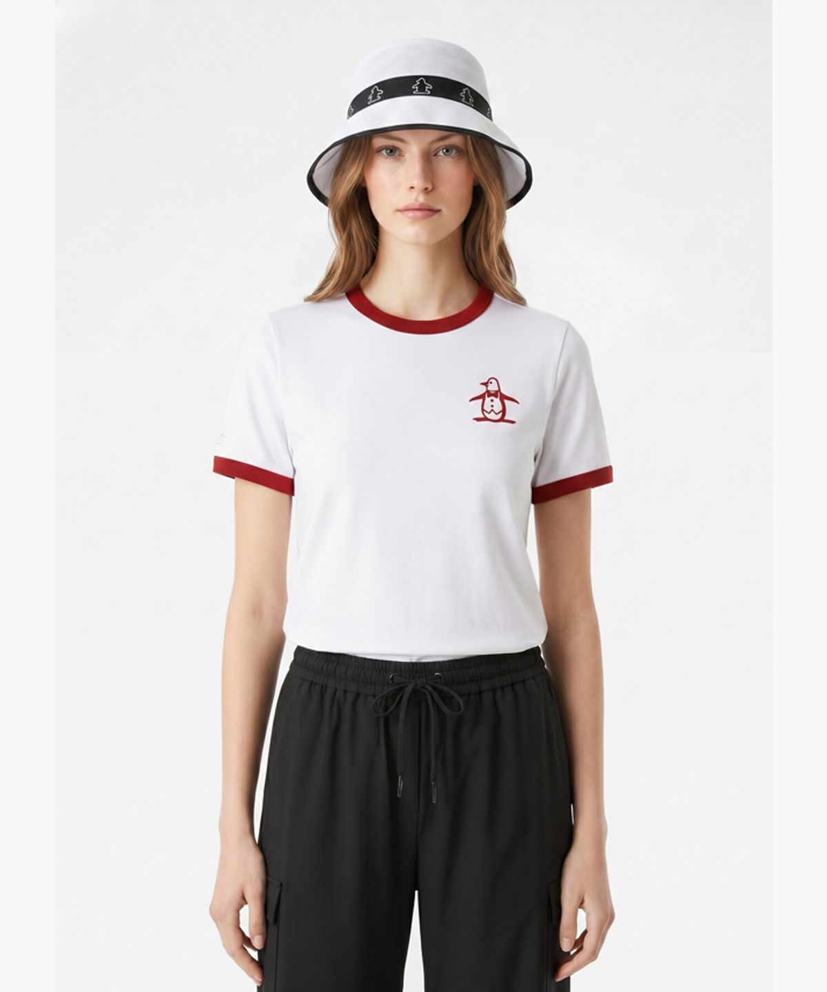 먼싱웨어(MUNSINGWEAR) 여성 링거 티셔츠 화이트 MR222LTS42