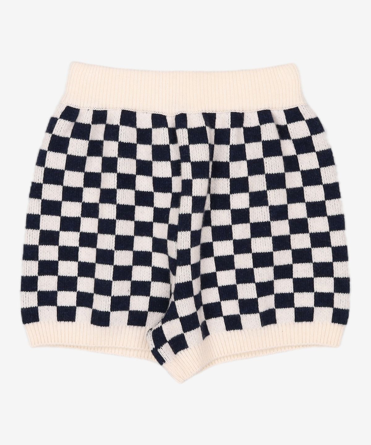 트렁크프로젝트(TRUNK PROJECT) Check Knit Short_WHITE/BLACK XXS