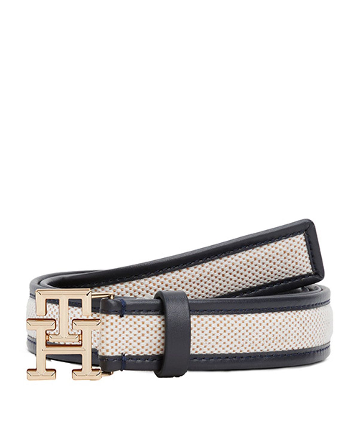 타미힐피거(TOMMY HILFIGER) TH 로고 캔버스 레더 벨트 (T22G1ABE051WT1DW6)