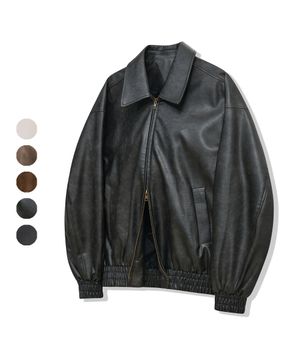 87-STAN009 [리뉴얼] 스탠다드 블루종 레더 자켓 5COLOR