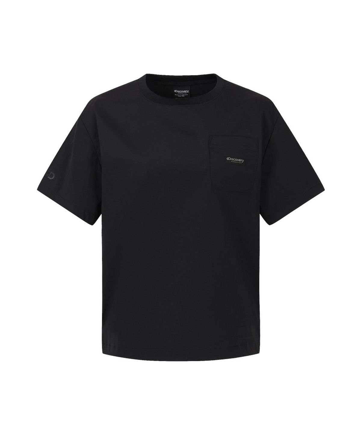 디스커버리 익스페디션(DISCOVERY EXPEDITION) 여성 프레시벤트 포켓 우븐 반팔티셔츠 (BLACK)