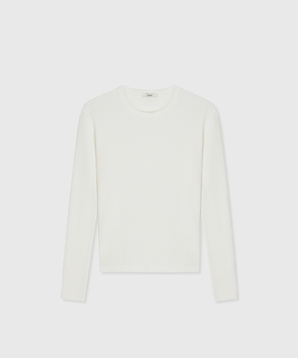 타일레(TAILLE) COTTON BLEND GAUZE WAFFLE LONG SLEEVE OFF WHITE