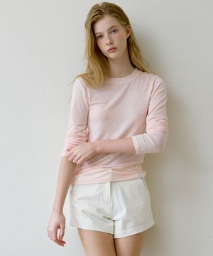 레터즈 루틴 롱슬리브 티셔츠 ( 핑크 )