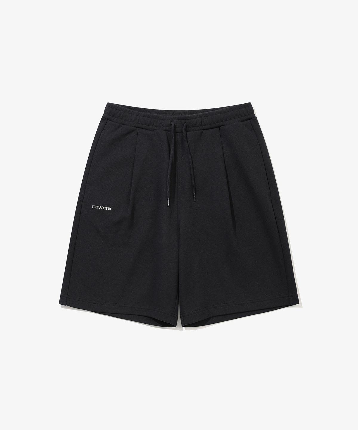 뉴에라(NEW ERA) 와이드 스웨트 하프 팬츠 블랙 14954602