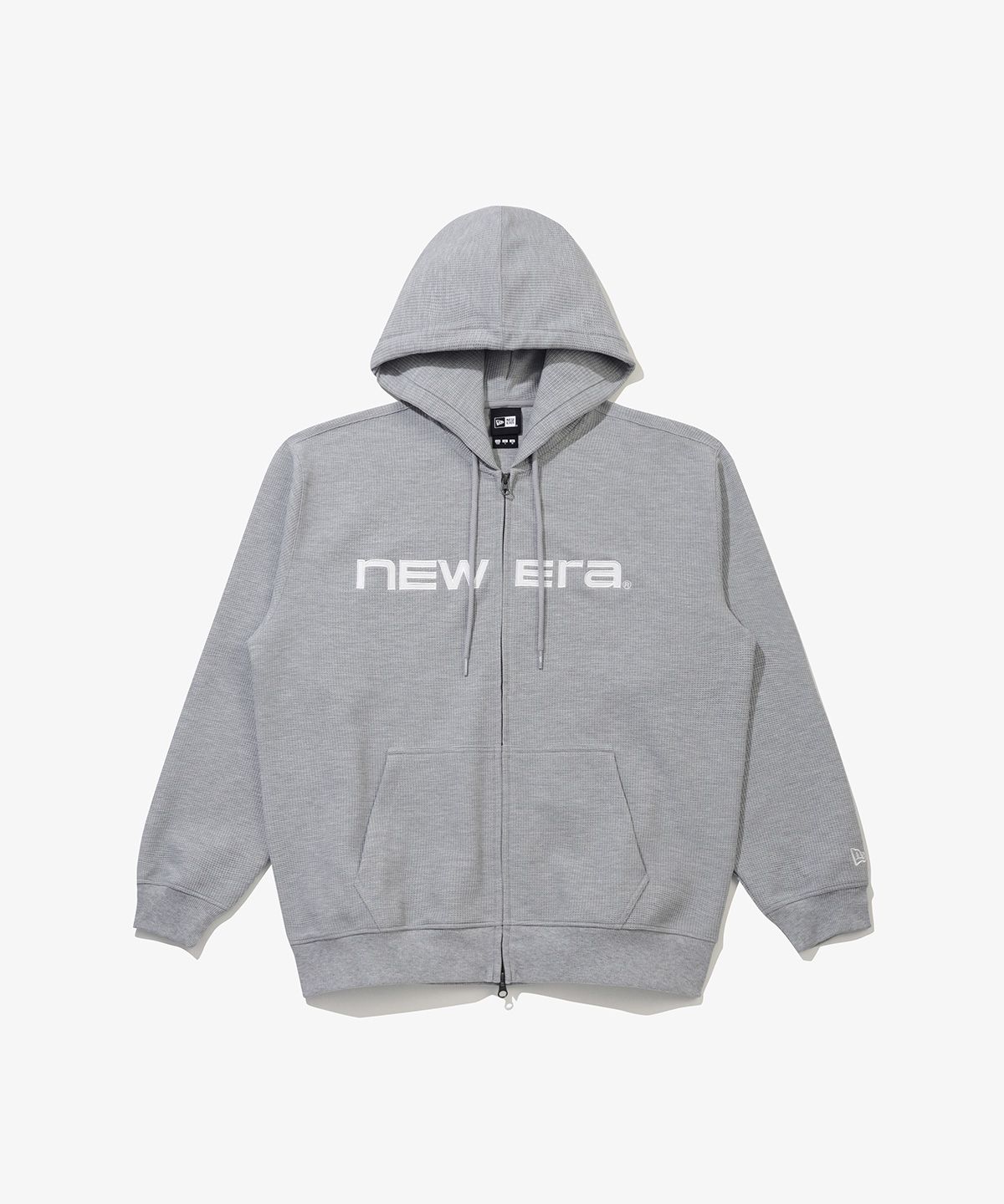 뉴에라(NEW ERA) 와플 후드 집업 재킷 헤더 그레이 14954614