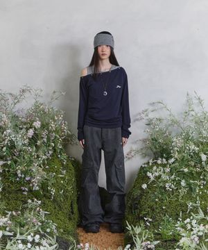 송이송이X탄산 버튼 니트 헤어밴드 (그레이)