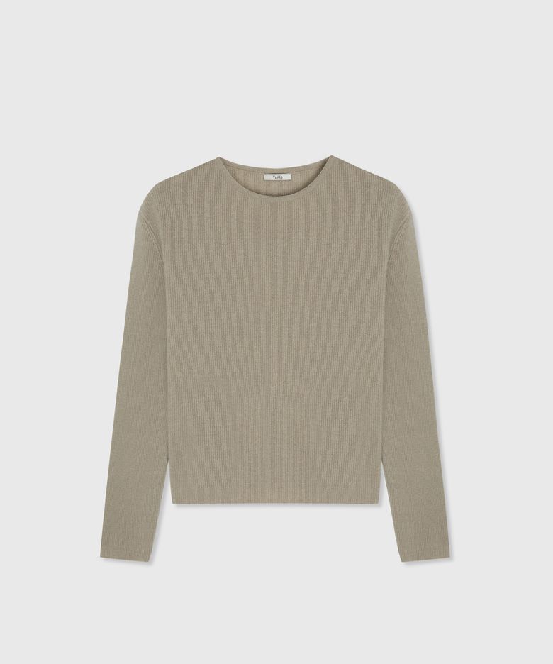 ANTONI WOOL RIB KNIT TOP BRASS