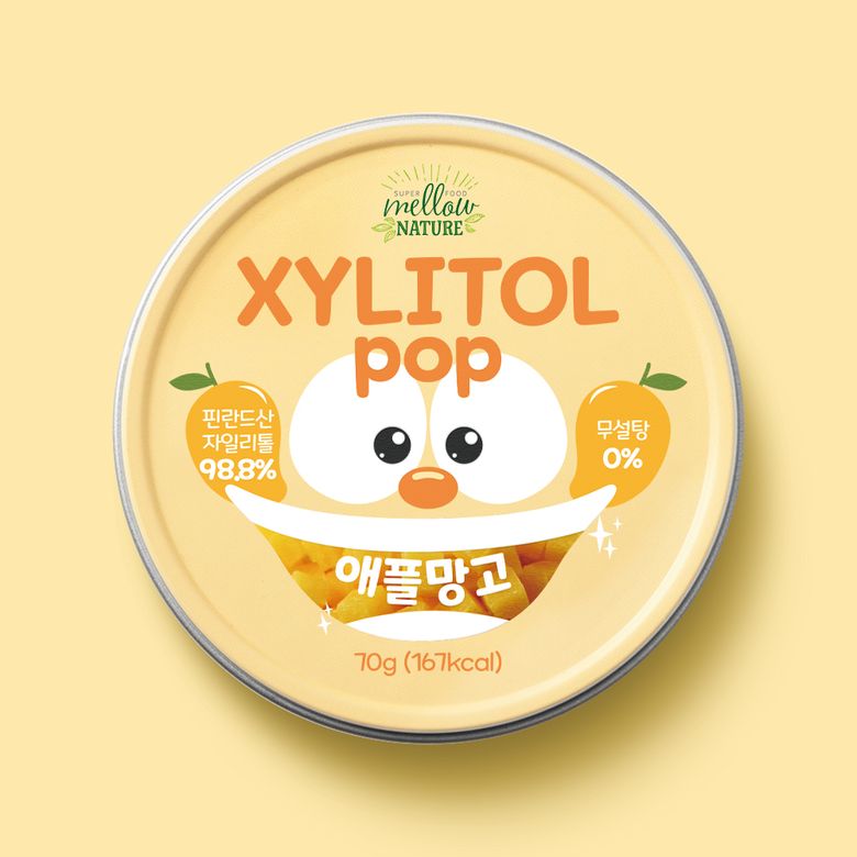 무설탕 수제 틴케이스 자일리톨사탕 애플망고 핀란드산 자일리톨 100%
