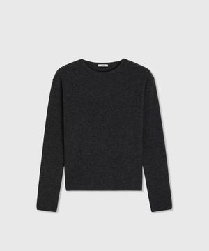 ANTONI WOOL RIB KNIT TOP CHARCOAL