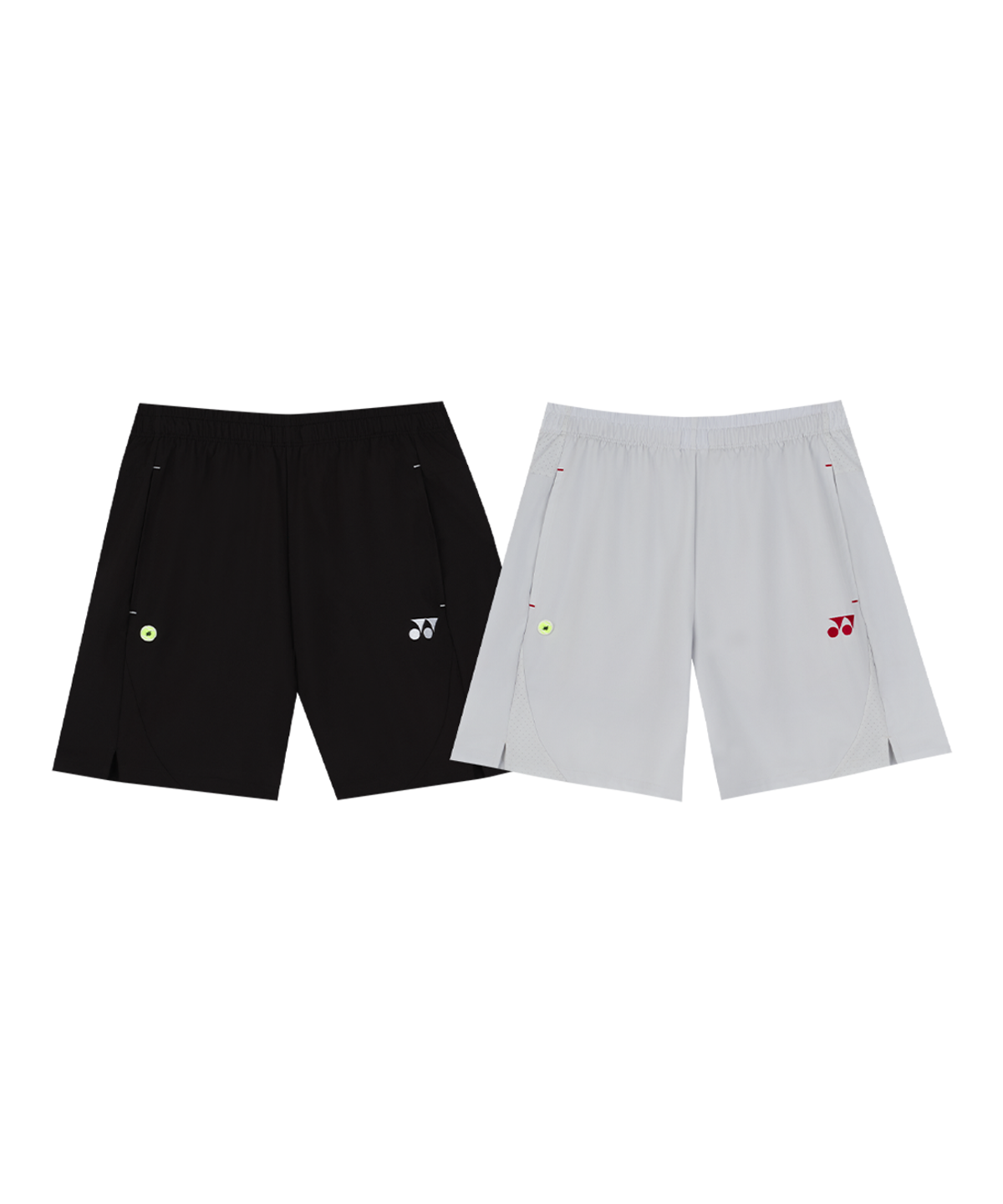 요넥스(YONEX) 265PH001M 블랙/라이트 그레이 남성용 부클 포인트 와펜 테니스 반바지